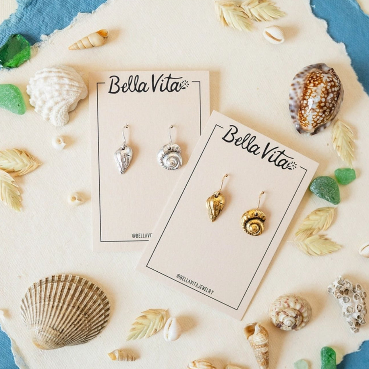 Yacht Rock Simple Shell Earrings Dangle Earrings Bella Vita Jewelry