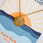 Yacht Rock Scallop Shell Necklace Charm + Pendant Necklaces Bella Vita Jewelry Gold Plated Charm/Gold Plated Chain