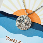 Yacht Rock Ship Necklace Charm + Pendant Necklaces Bella Vita Jewelry Pewter Charm/Silver Plated Chain