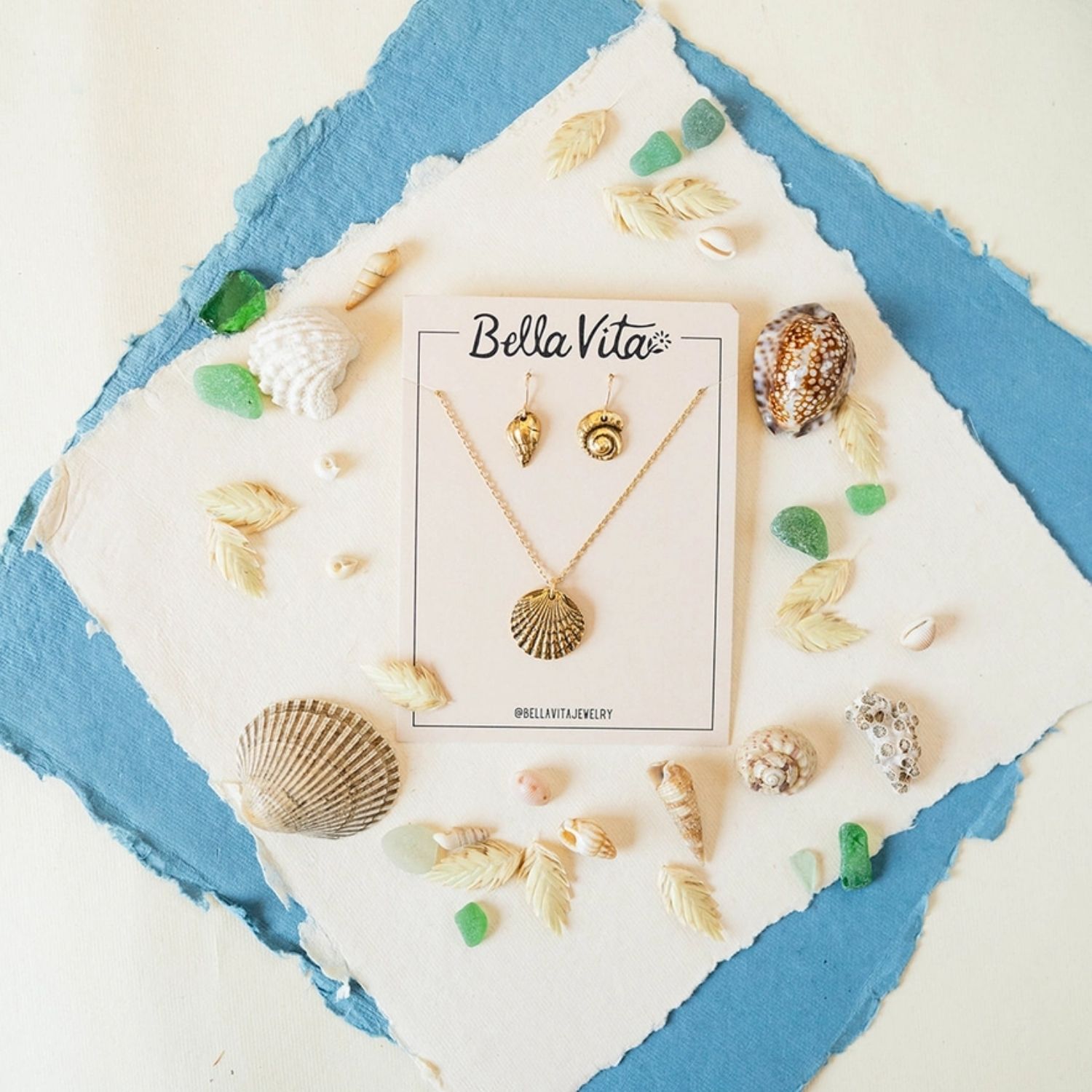 Yacht Rock Shell Jewelry Set Bella Vita Jewelry