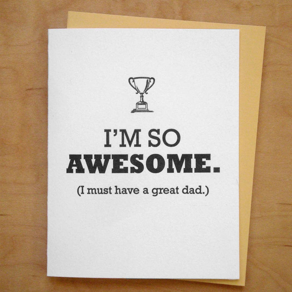 I'm So Awesome Dad Greeting Card Stationery + Pencils McBitterson's   