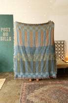 Checkered Stripe Tapestry Blanket  Calhoun & Co.   