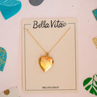 Vintage-Inspired Heart Locket Necklace Locket Necklaces Bella Vita Jewelry