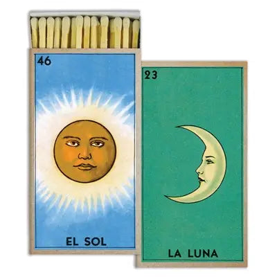 Long Stem Matches Candles HomArt El Sol and La Luna  