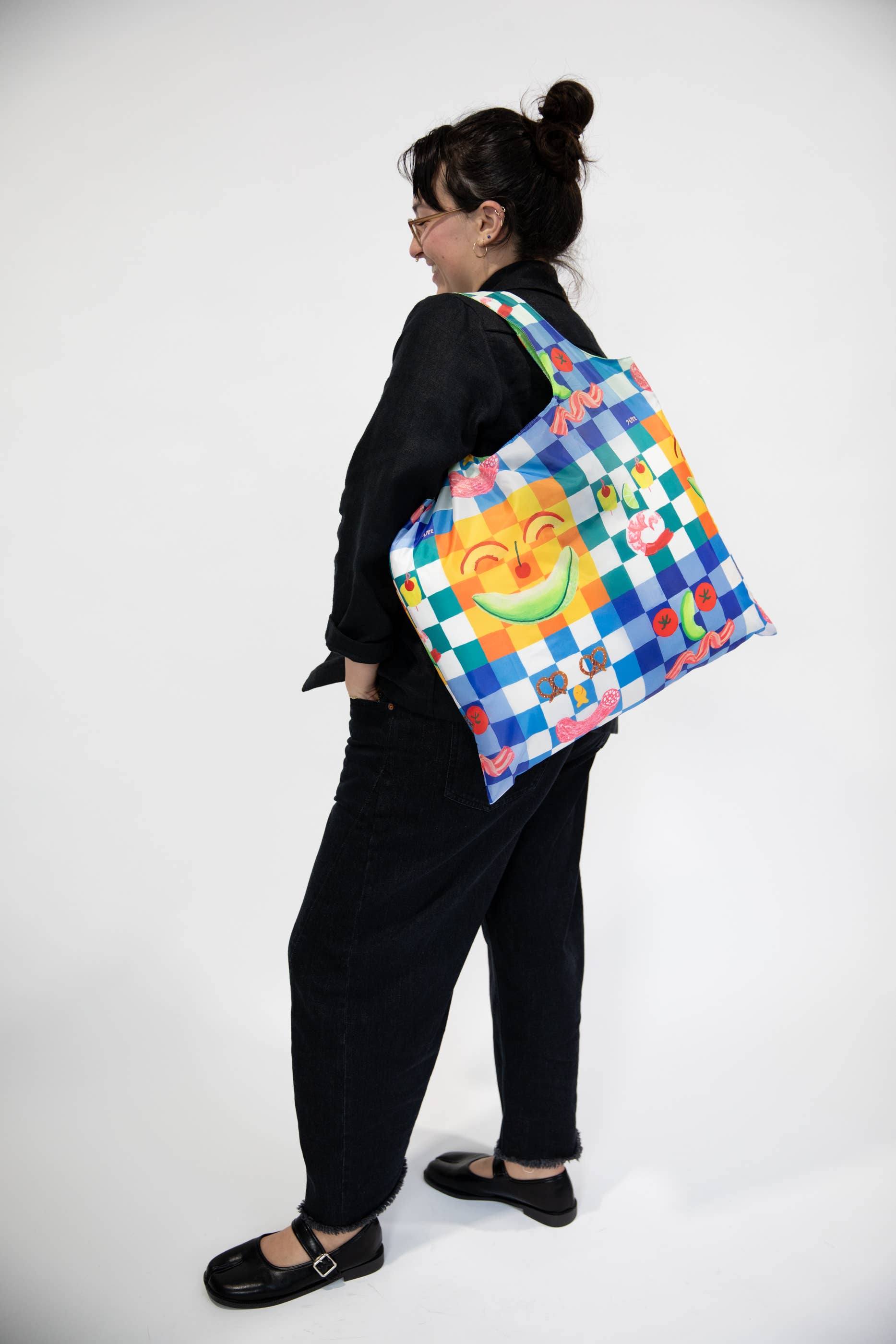 Picnic Art Sack by Kristina Micotti - Reusable Tote Bag  Yellow Owl Workshop   