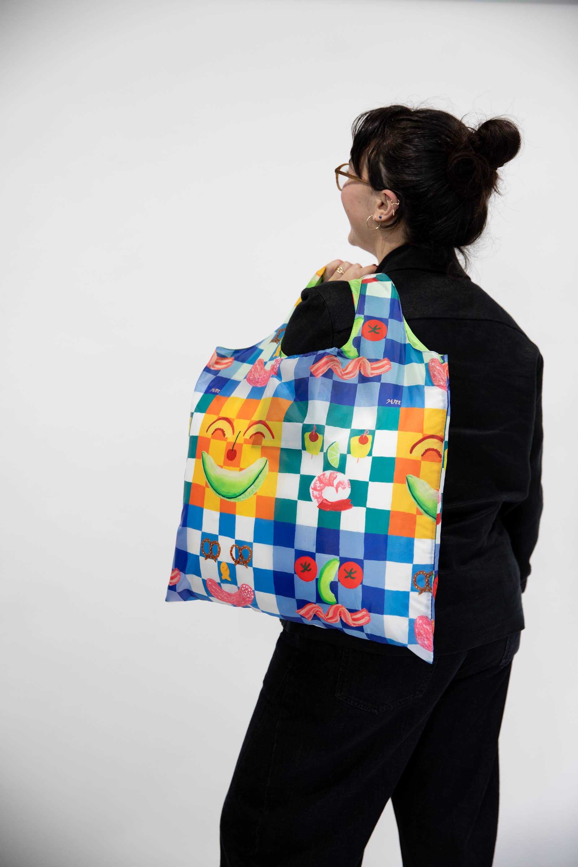 Picnic Art Sack by Kristina Micotti - Reusable Tote Bag  Yellow Owl Workshop   