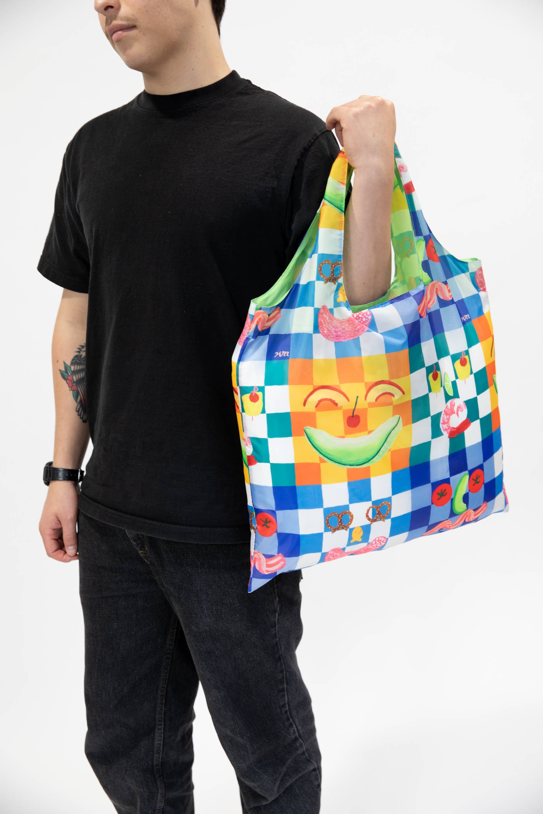 Picnic Art Sack by Kristina Micotti - Reusable Tote Bag  Yellow Owl Workshop   