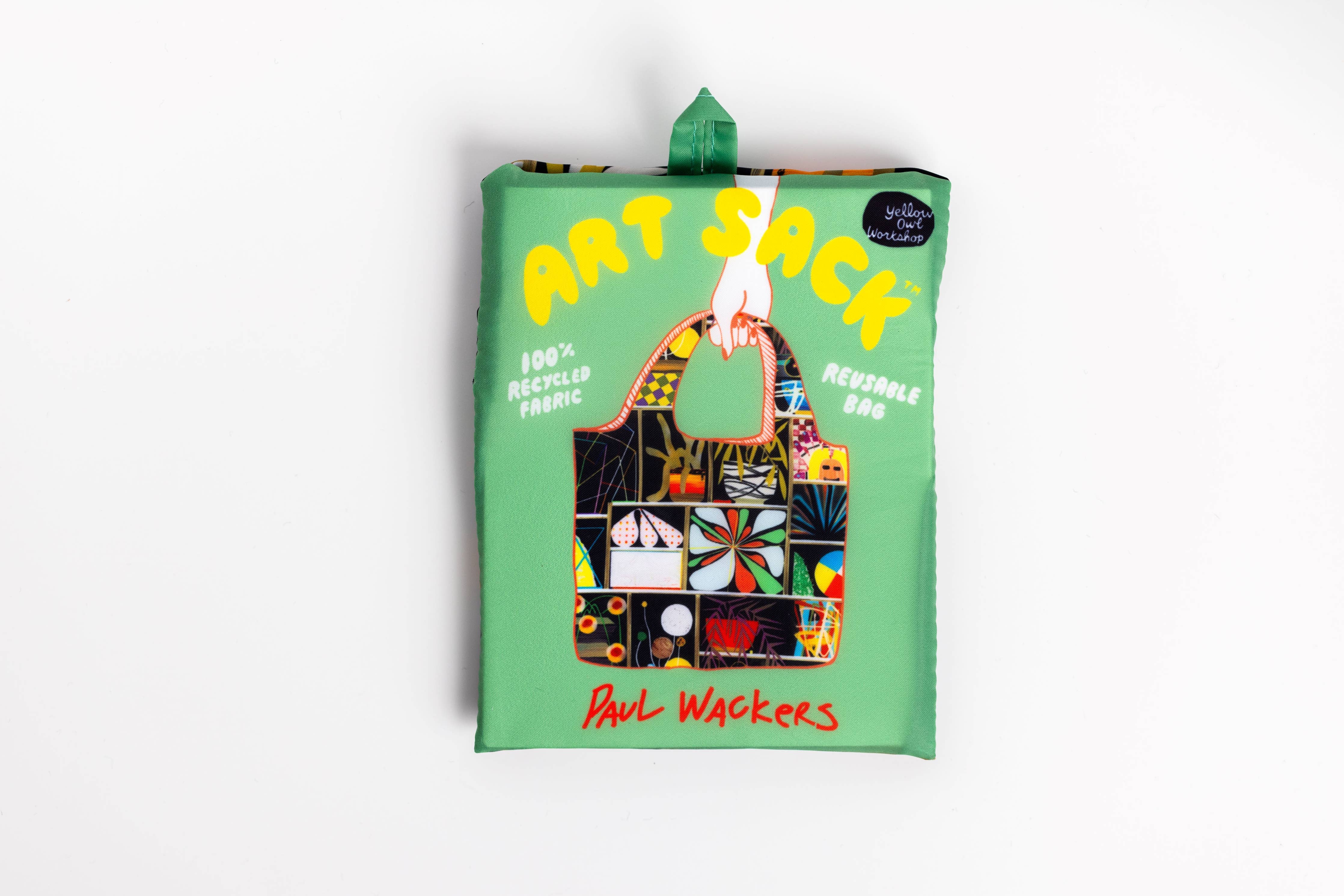 Bodega Art Sack® by Paul Wackers - Reusable NYC Art Tote Yellow Owl Workshop