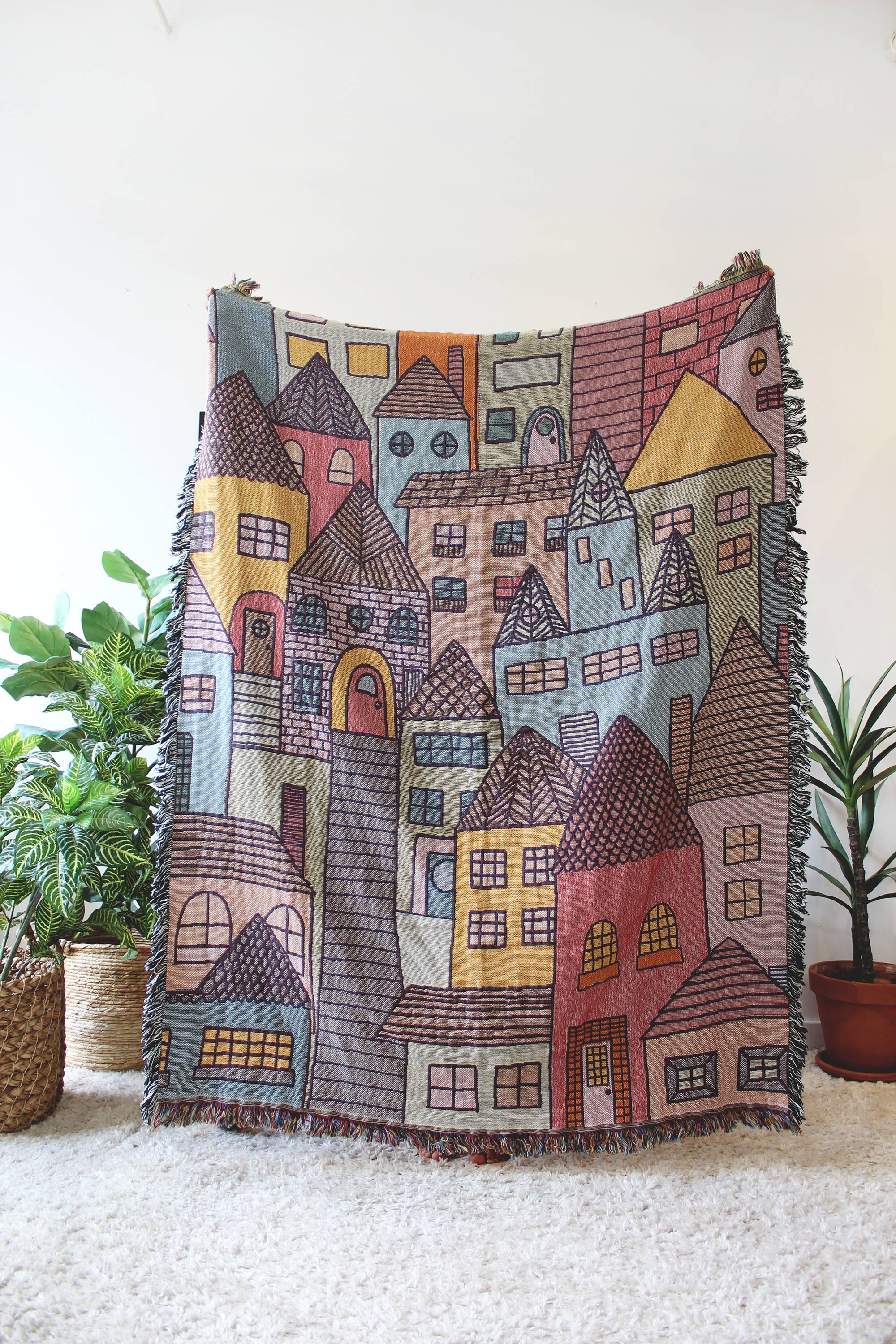 Hillside Village Tapestry Blanket  Calhoun & Co.   