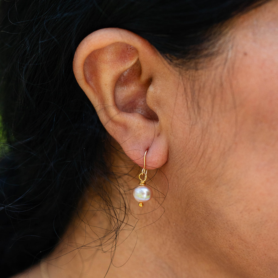 Freshwater Pearl Earrings – Timeless Elegance in Gold or Silver Bella Vita Jewelry