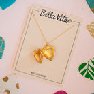 Vintage-Inspired Heart Locket Necklace Locket Necklaces Bella Vita Jewelry