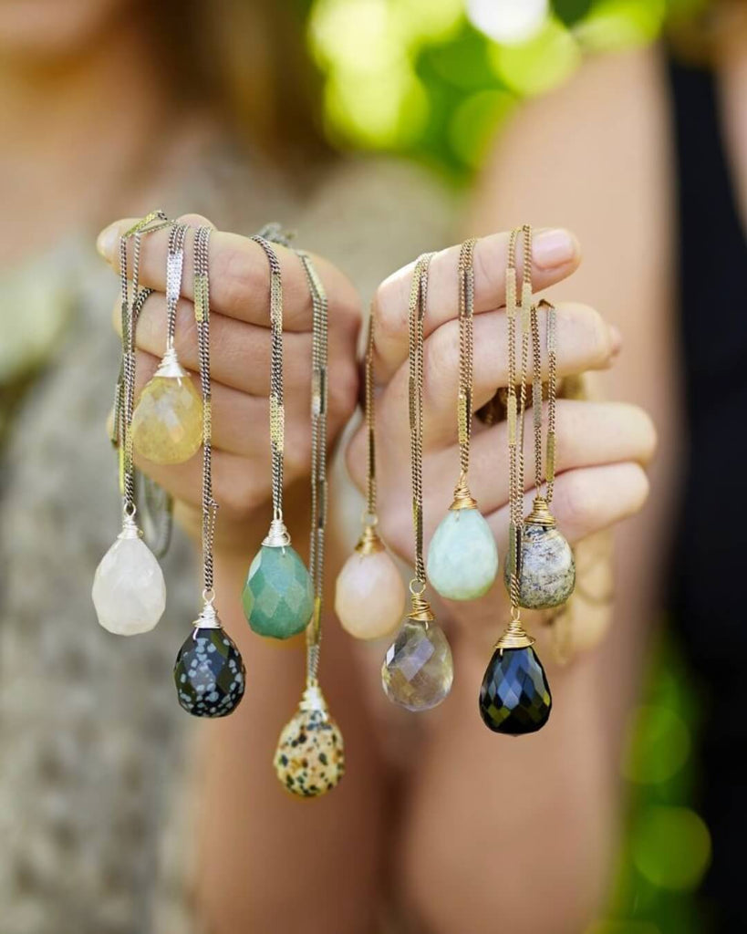 Bella Vita Jewelry handcrafted gemstone necklaces, featuring a 25% off promotion