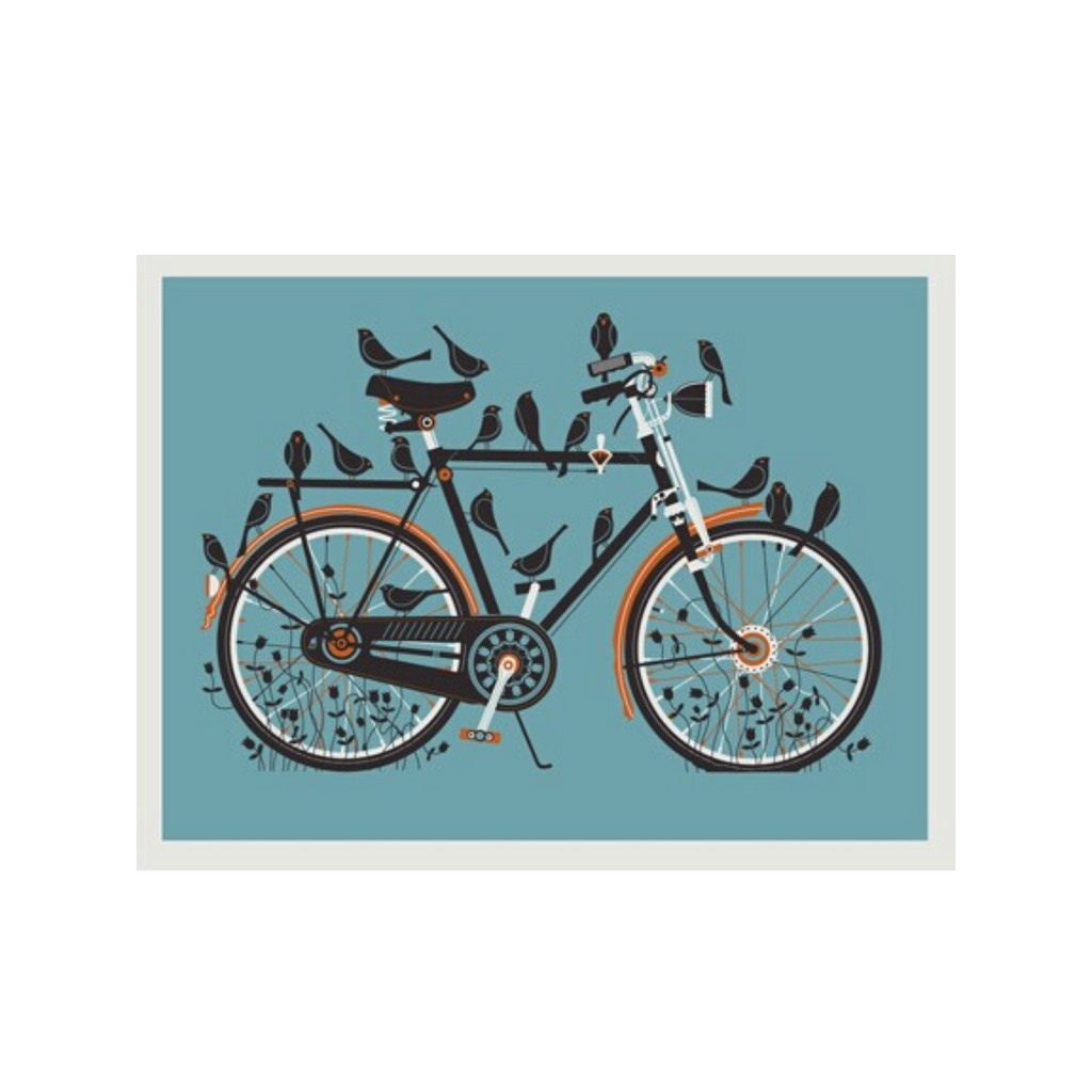 PRINT | Bird Bike Wall Art Methane Studios   