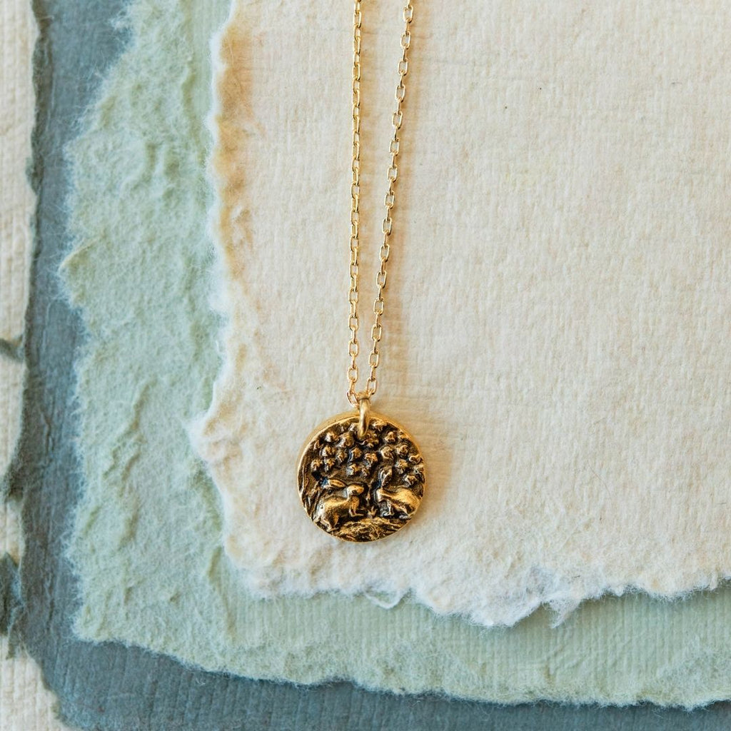 Tiny Token Bunnies Necklace Charm + Pendant Necklaces Bella Vita Jewelry   
