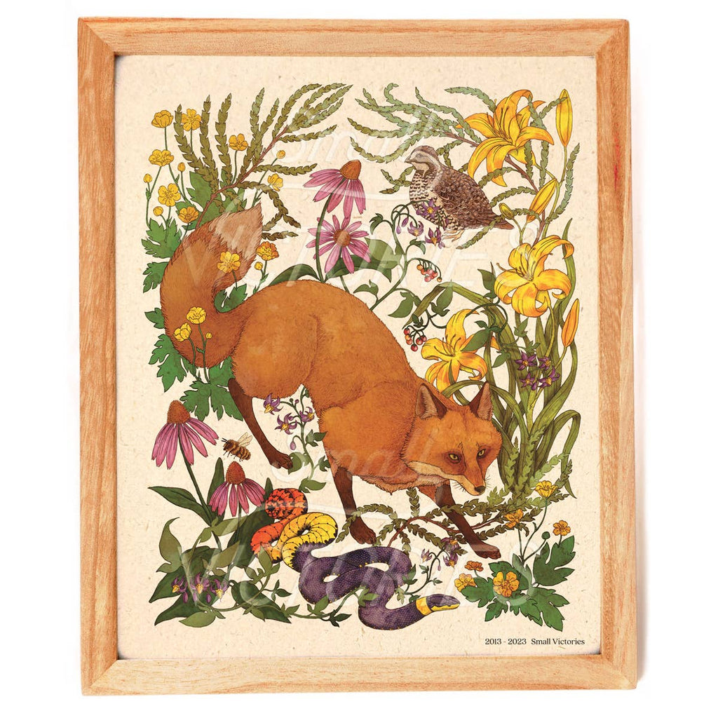 Woodland Meadow Print - Red Fox  Small Victories   