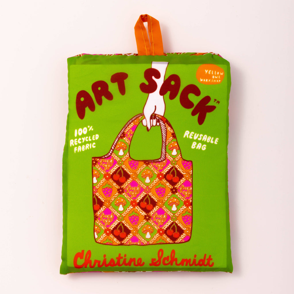 F* Off Retro Art Sack - Eco-Friendly Reusable Tote Bag Bags + Totes Yellow Owl Workshop   