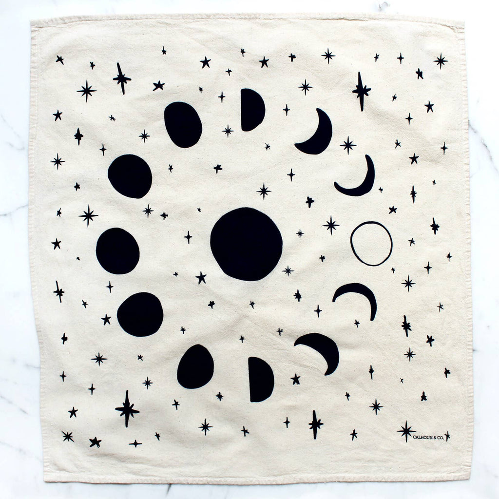 Moon Phases Tea Towel Tea Towel Calhoun & Co.   