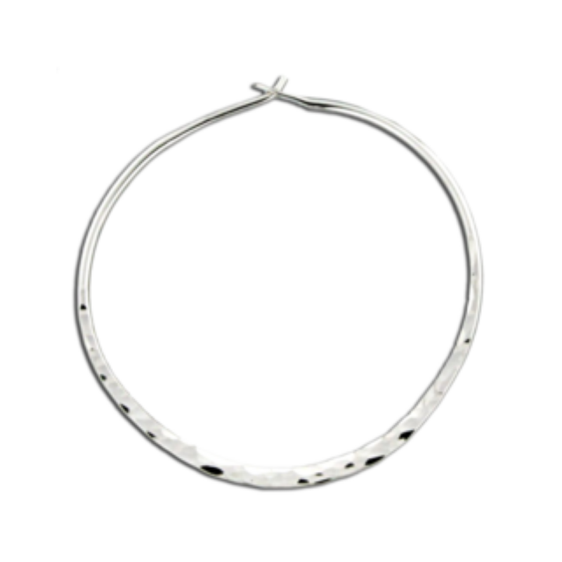 Sterling Silver Hoops Hoop Earrings Mark Steel   