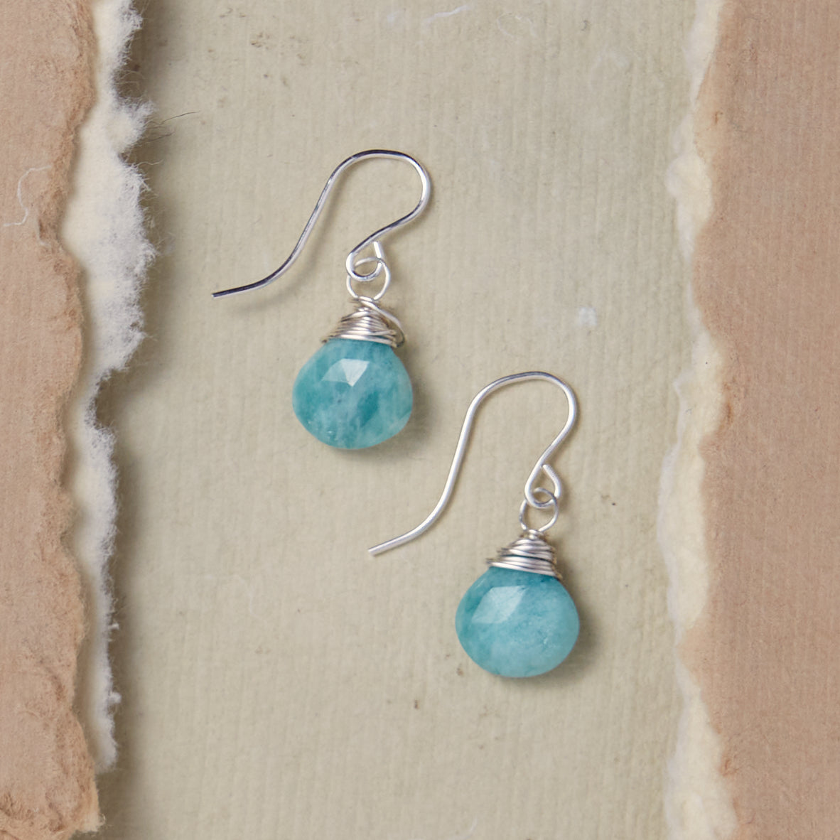 Amazonite Earrings Dangle Earrings Bella Vita Jewelry Sterling Silver  