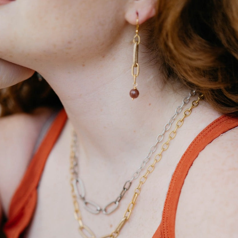Artemis Chain Link Earring Dangle Earrings Bella Vita Jewelry   