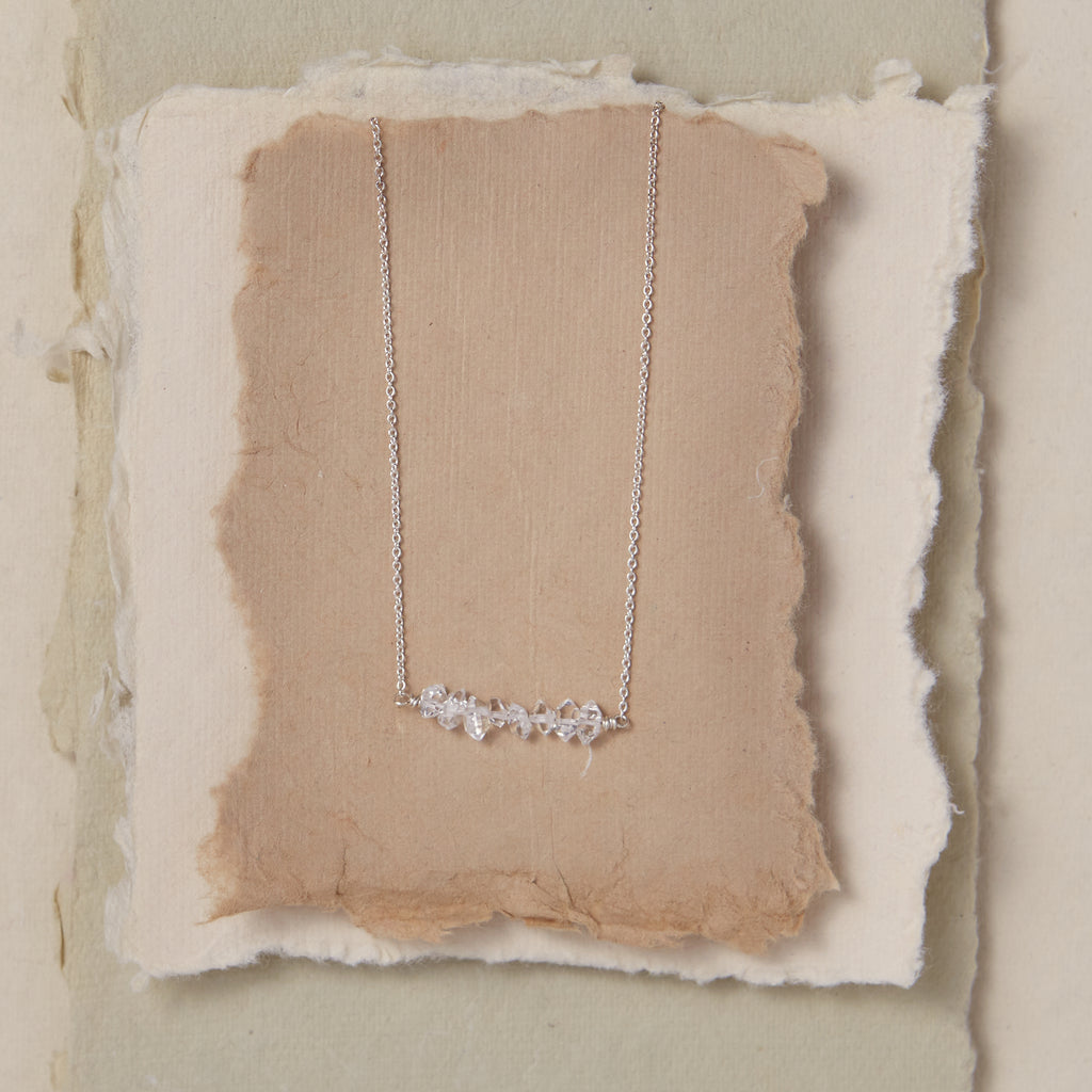 Herkimer Diamond Necklace Charm + Pendant Necklaces Bella Vita Jewelry Sterling Silver  