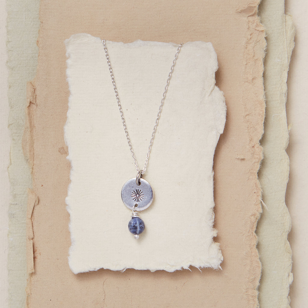 Sun Charm Necklace Charm + Pendant Necklaces Bella Vita Jewelry Silver Plated  