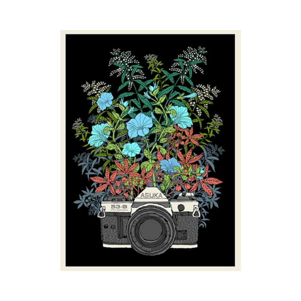 PRINT | Floral Camera Wall Art Methane Studios   