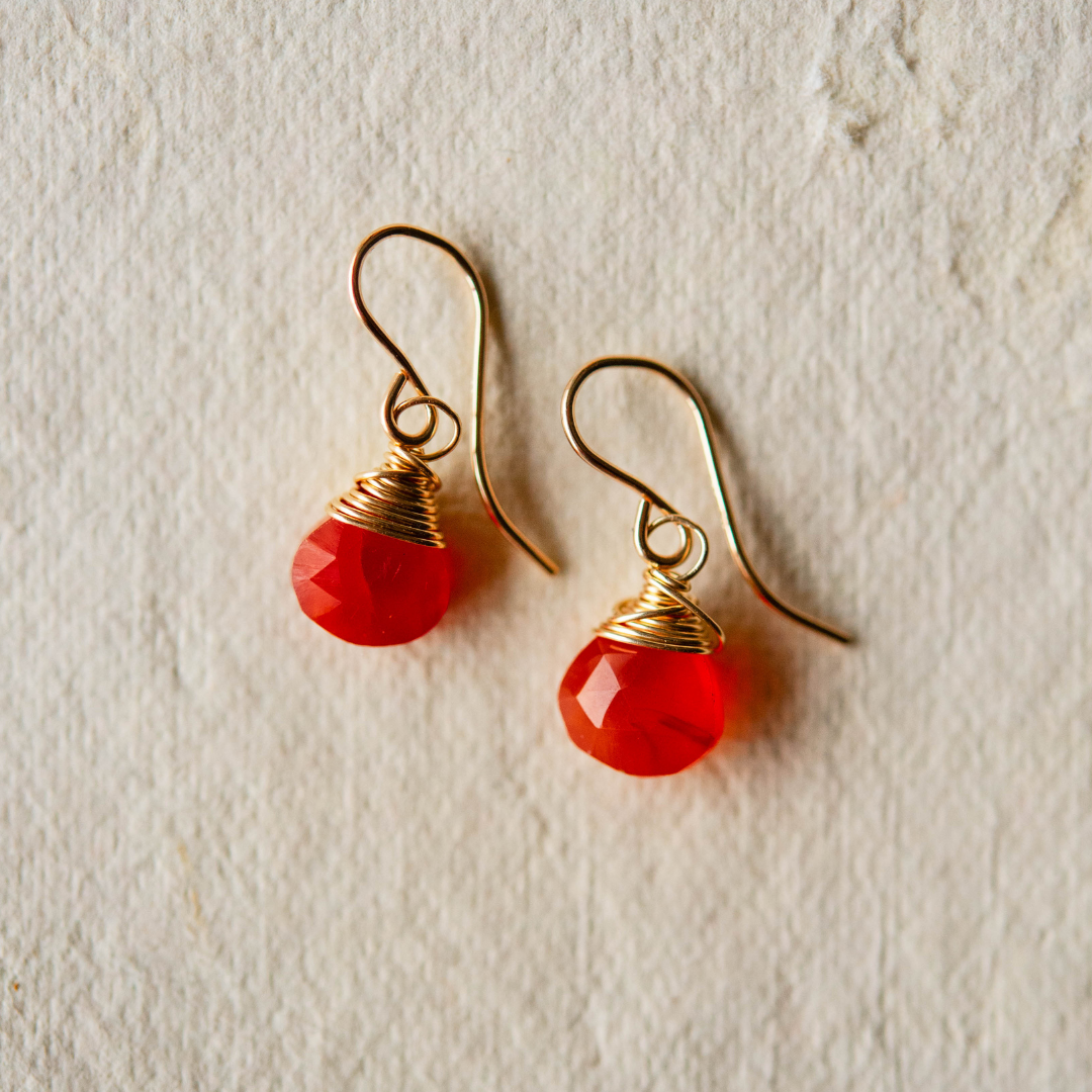 Carnelian Earrings Dangle Earrings Bella Vita Jewelry   