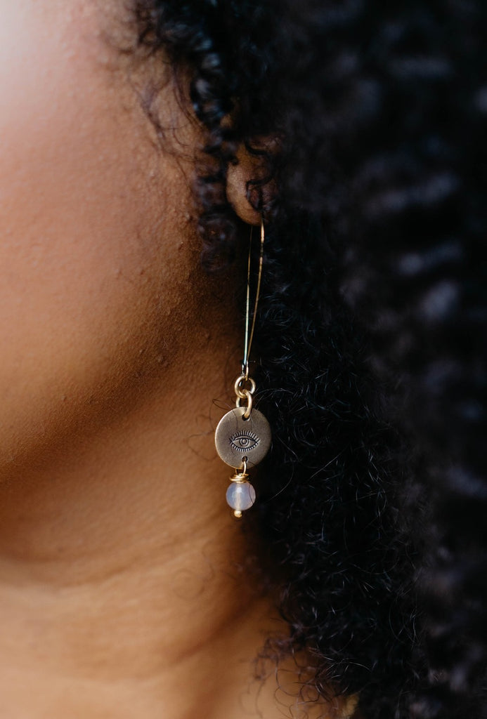 Eye Charm Earrings Dangle Earrings Bella Vita Jewelry   
