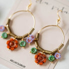 Flower Power Hoop Earring Hoop Earrings Bella Vita Jewelry Harvest  