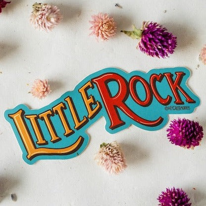 Little Rock Script Sticker Stickers + Crafts Hey Caleb   