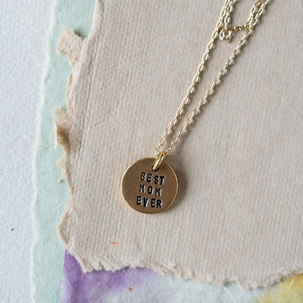 Mom Mantra Necklace Charm + Pendant Necklaces Bella Vita Jewelry   