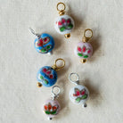 Tiny Ceramic Lotus Charm Charms Bella Vita Jewelry   