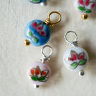 Tiny Ceramic Lotus Charm Charms Bella Vita Jewelry   