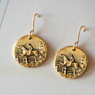 Tiny Token Jumping Horse Earring Dangle Earrings Bella Vita Jewelry   