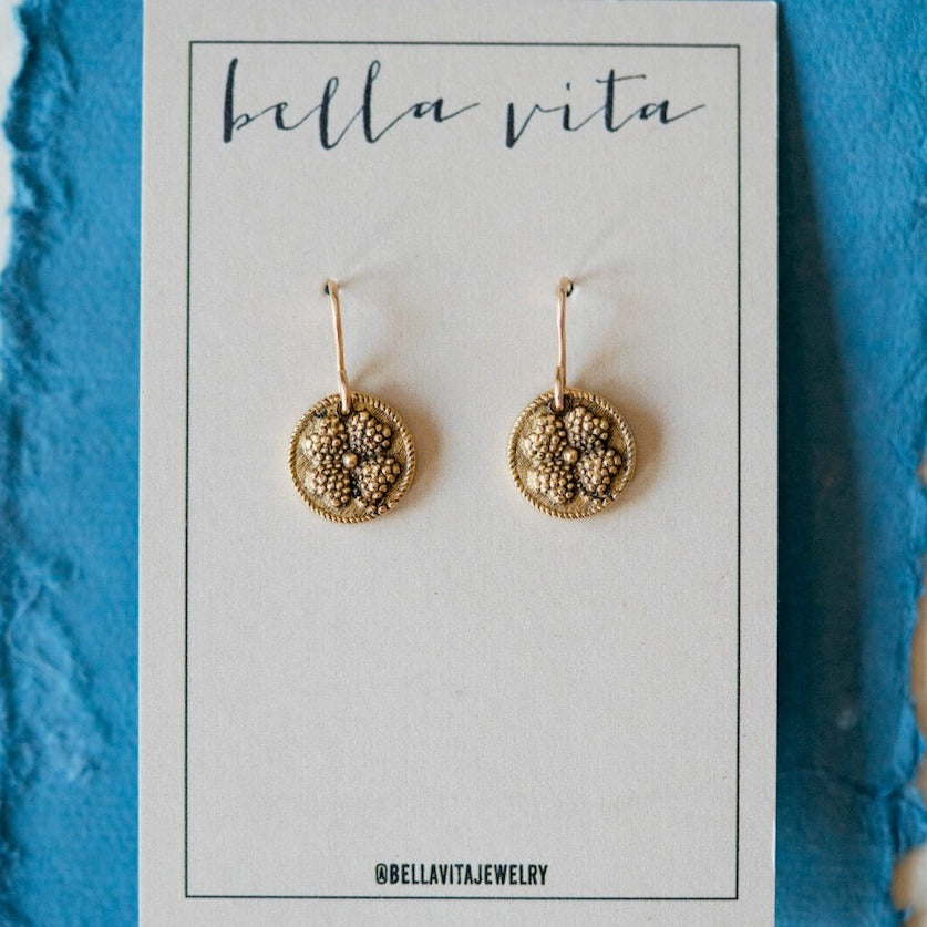 Bitty Buttons Clover Earring Dangle Earrings Bella Vita Jewelry   