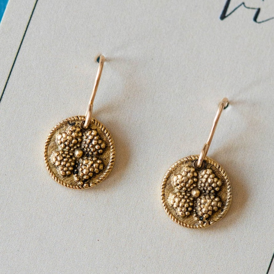 Bitty Buttons Clover Earring Dangle Earrings Bella Vita Jewelry   