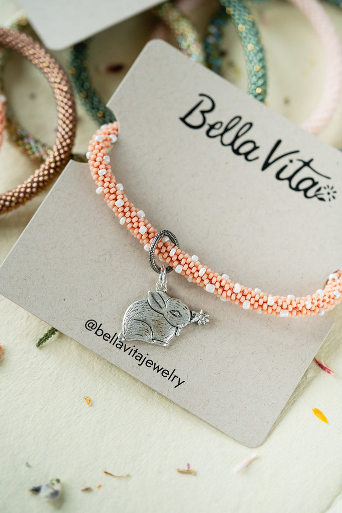 Cute Bunny Bangle Beaded Bangles Bella Vita Jewelry   