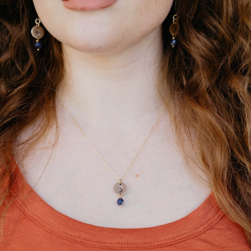 Crescent Charm Necklace Charm + Pendant Necklaces Bella Vita Jewelry   
