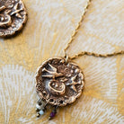 "Mama Bird" Heirloom Button Necklace Charm + Pendant Necklaces Bella Vita Jewelry   