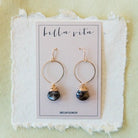 Gemstone "Megan" Hoops Hoop Earrings Bella Vita Jewelry