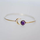 Sun and Moon Bangle Metal Bangles Bella Vita Imports Amethyst  