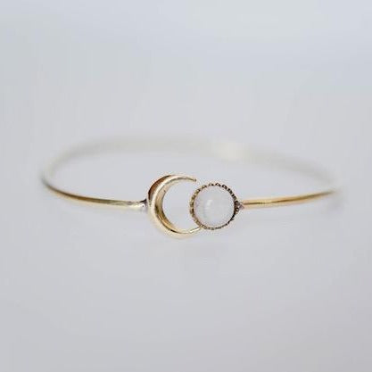 Sun and Moon Bangle Metal Bangles Bella Vita Imports   