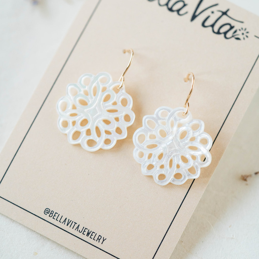 Flower Shell Earrings – Bella Vita Jewelry