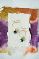 Gemstone "Megan" Hoops Hoop Earrings Bella Vita Jewelry   