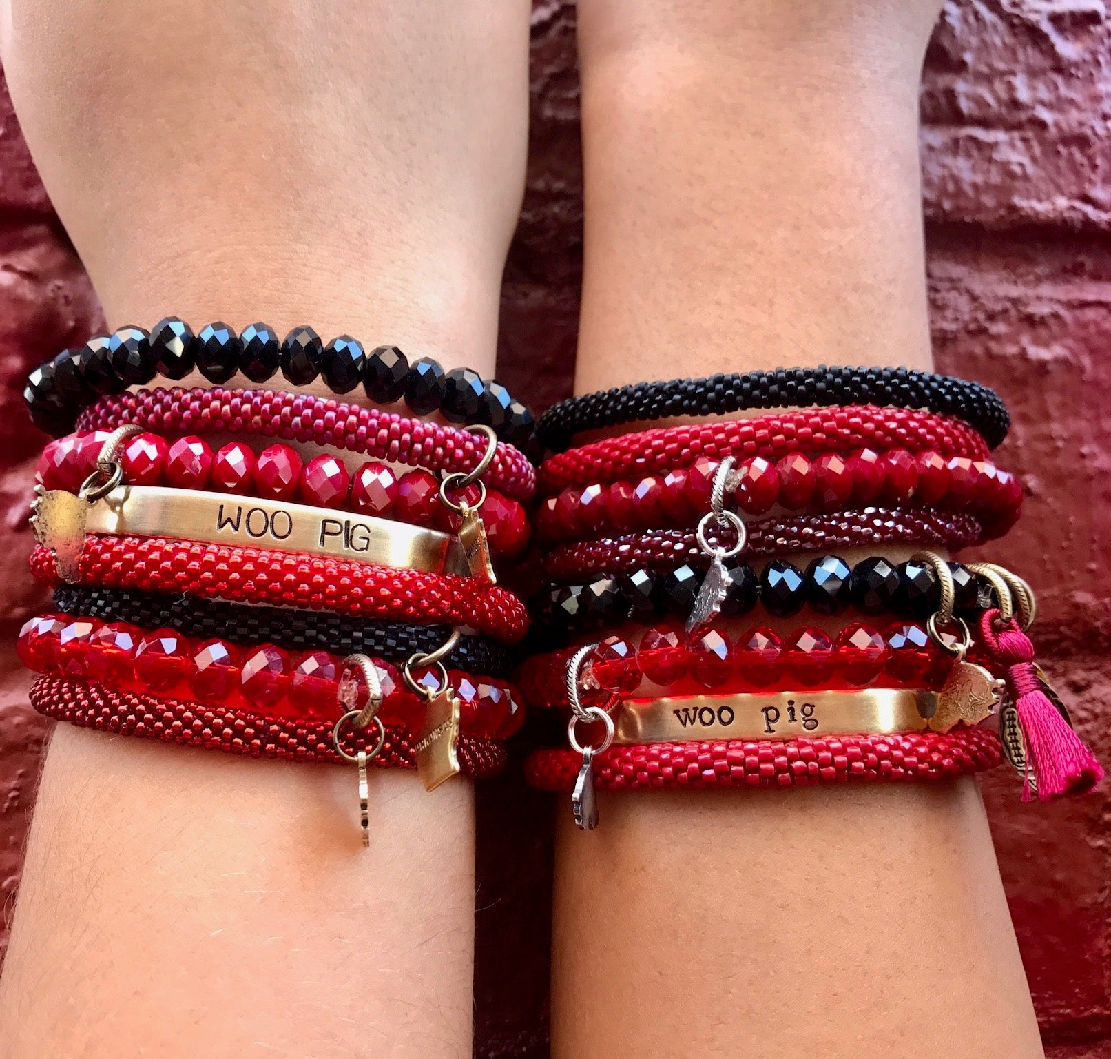 Beaded Bangle + Razorback Charm Beaded Bangles Bella Vita Jewelry   