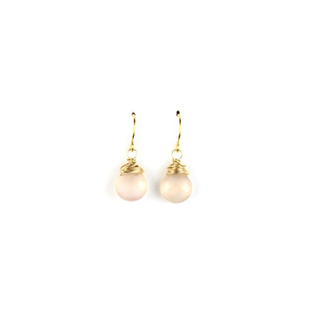 Rose Quartz Earrings Dangle Earrings Bella Vita Jewelry   