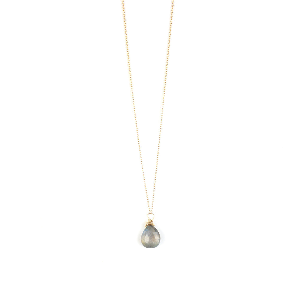 Labradorite Necklace Charm + Pendant Necklaces Bella Vita Jewelry   