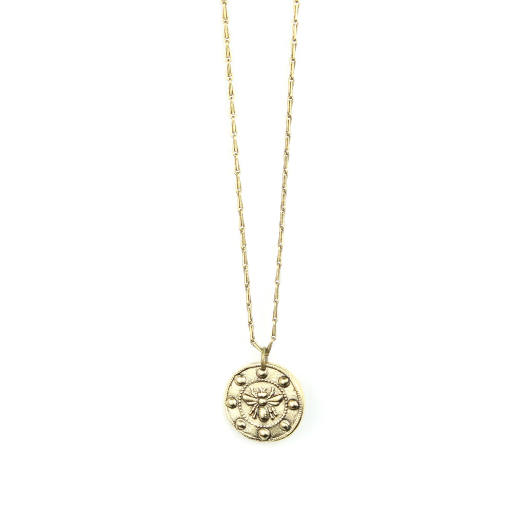 In the Garden - Honey Bee Necklace Charm + Pendant Necklaces Bella Vita Jewelry   