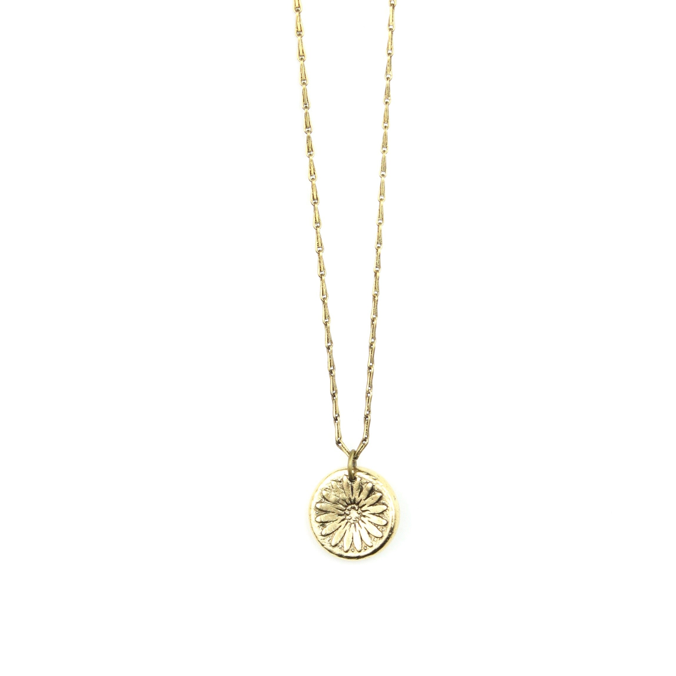 In the Garden - Sunflower Necklace Charm + Pendant Necklaces Bella Vita Jewelry   